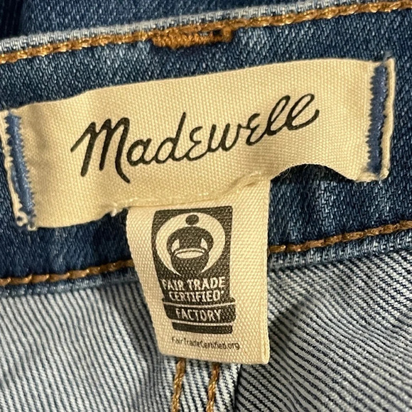 Madewell 11" Roadtripper Slit Hem Jeans 29 Blue Stretch Denim High Rise DM2475 - Picture 13 of 13